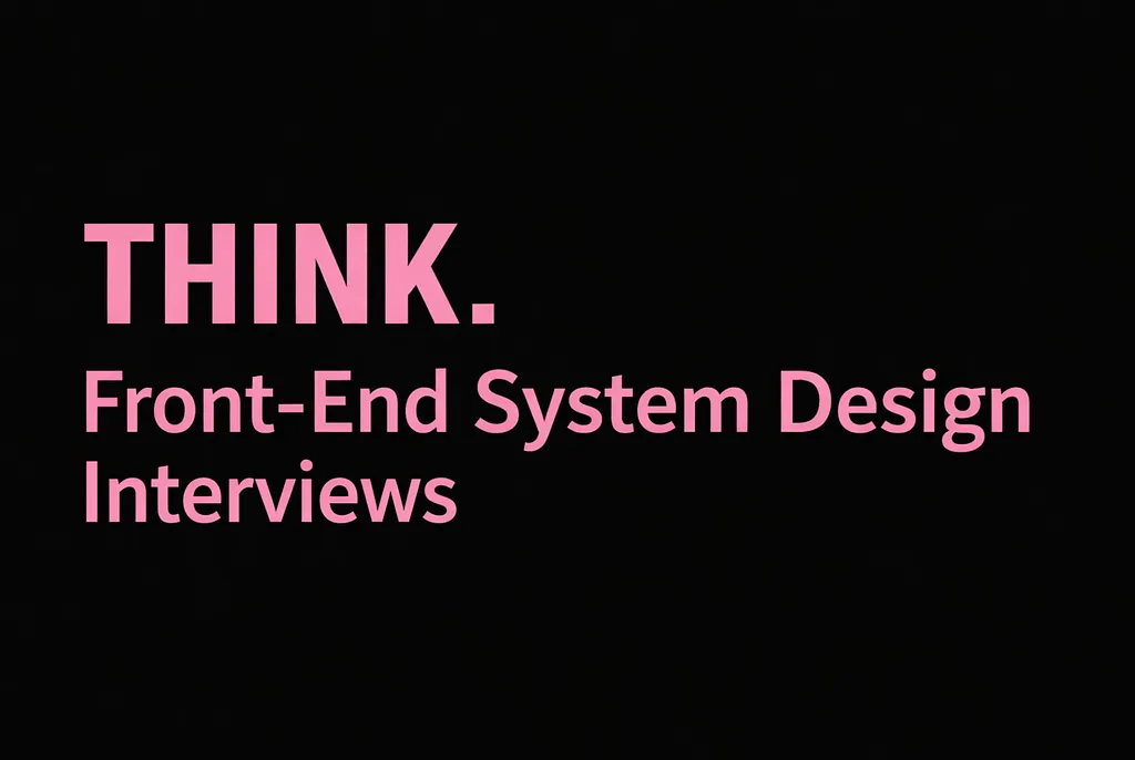 How to Think in a Front-End System Design Interview