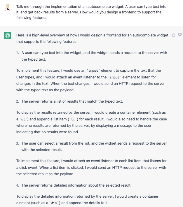 Interviewing ChatGPT for a Front-End Developer Position