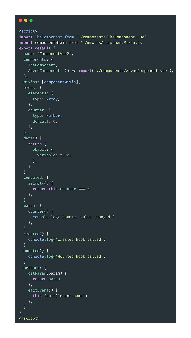 Refactoring a Component from Vue 2 Options API to Vue 3 Composition API