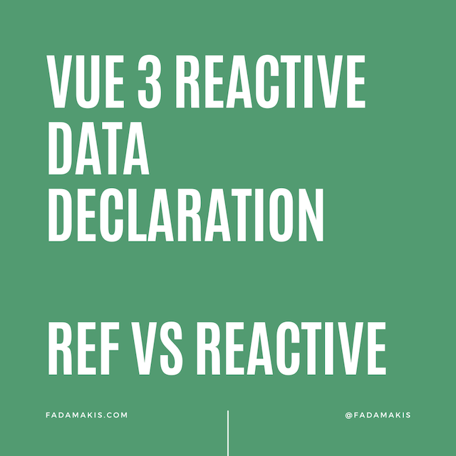 Vue 3 Reactive Data Declaration